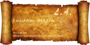 Leichter Attila névjegykártya